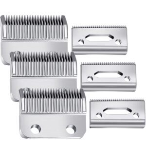 3 Sets Hair Clipper Replacement Blades Adjustable Clipper Blades 2 Hole (1mm – 3mm) Hair Trimmer Replacement Blades (Silver)