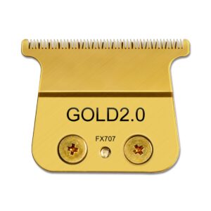 Blade Compatible with Babyliss Trimmer Blades Replacement FX707z, FX787, FX726, 1 Pack, Gold