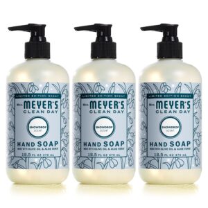 MRS. MEYER’S CLEAN DAY Hand Soap, Made with Essential Oils, Biodegradable Formula, Snowdrop, 12.5 fl. Oz (Pack of 3)