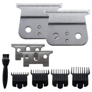 Aiyumise 2 Pack T Liner Clipper and Trimmer Blades Replacement for Andis GTX, GTO, GO, SL and SLS Models – Silver