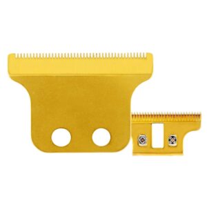 Double gold Standard Replacement Blade set Adjustable 2 hole Replacement Blade #2215 Compliable with Detailer Corded, Detailer Cordless. 5 star Series Detailer 8081(Double Gold Blade)