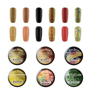 Mia Secret Fall Themed Acrylic Powder Remix Collections (6pk) MADE IN USA (Autumn Leaves)