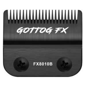 FX8010B Replacement Blades for BaBylissPRO FX870, FX890, FX825, FX673 Clippers, Graphite Replacement Fade Blade Compatible with Babyliss Clipper Blades, Black