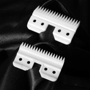 FOXSONIC 2pcs Fast Feed Ceramic Blades for Oster Fast Clipper