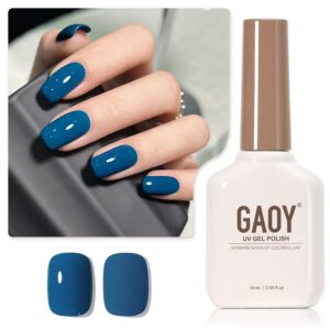 GAOY Blue Gel Nail Polish, 16ml Soak Off Gel Polish, UV Light Cure for Nail Art DIY Manicure at Home, 2114 Indigo Blue