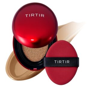 TIRTIR Mask Fit Red Cushion Foundation | Full coverage, Weightless, Skin fit, Satin Glow Finish, Korean Makeup Cushion Foundation (#35N Walnut, 0.63 Fl Oz)