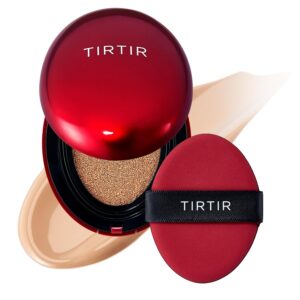TIRTIR Mask Fit Red Cushion Foundation | Japan’s No.1 Choice for Glass skin, Long-Lasting, Lightweight, Buildable Coverage, Semi-Matte (25N Mocha, 0.63 Fl Oz (Pack of 1))