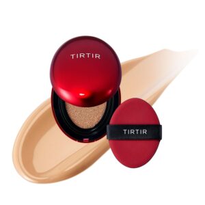 [*Mini Size*] TIRTIR Mask Fit Red Cushion Foundation | Full coverage, Weightless, Skin fit, Satin Glow Finish, Korean Makeup Cushion Foundation (#27C Cool Beige, 0.15 Fl Oz)