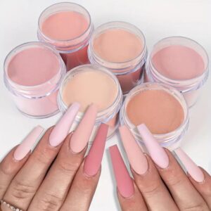 Nail Acrylic Powder Set Nude Color Acrylic Powder for Nails> Dark Pink Acrylic Nail Powder Set