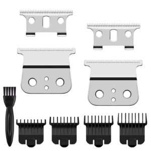 Andis 2 Pack T Blade for T Outliner & GTX Trimmer – Replacement Sliver Steel Blades Compatible with #04710 & #04521