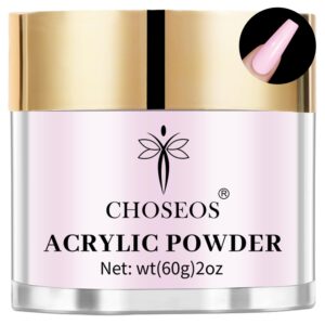 CHOSEOS Professional Acrylic Nail Powder> 2 oz Pink Acrylic Nail Powder for DIY> Nail Extension> 3D Nail Sculpture> French Manicure> Can Achieve Salon Level Results> Fast Drying And Odorless> No Need For Nail Lamps