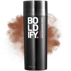 BOLDIFY Hair Fibers (56g) – Fill In Thinning and Fine Hair for an Instantly Fuller, Thicker Look – 14 Shades for Women & Men – Auburn