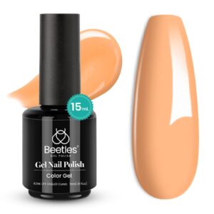 Beetles Burnt Orange Gel Nail Polish, 15Ml Light Persimmon Polish Orange Nail Polish Gel Tropical Soak Off Uv Led Nail Lamp Manicure Salon Diy at home Gift for Women
