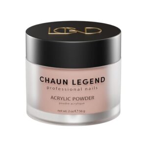 Chaun Legend Acrylic Powder> 2 Oz Long Lasting Salon Quality> Bubble Free> Self Leveling Professional Manicures> Fake Nails> Carving & Extensions> Sunkissed