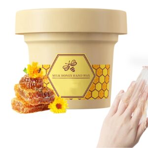Honey Milk Wax Hand Mask> Hand Mask Milk Honey Peel Off Hand Wax> Hand Peeling Mask for Hand Moisturizing (1PCS)