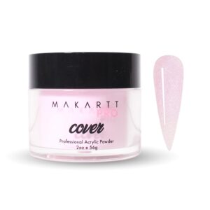 MakarttPro Acrylic Nail Powder 2oz – Pink Pearl Cover Powder for Nail Extensions> Ideal for Professional Nail Technicians