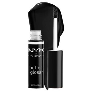 NYX PROFESSIONAL MAKEUP Butter Gloss, Non-Sticky Lip Gloss – Licorice (Black)