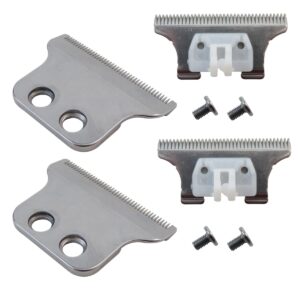 Zafina-UP New 2pcs T-Wide Trimmer Blades Replacement Compatible for Wahl 5 Star Series Detailer (8081) Cordless Detailer LI (8171) T Blade Replacement