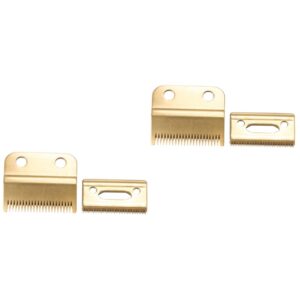 FRCOLOR 2sets Electric Clipper Heads Trimmer Replacement Barber Shop Shears Durable for Beard Sideburns Short Fine Hair Use 2pcs*2