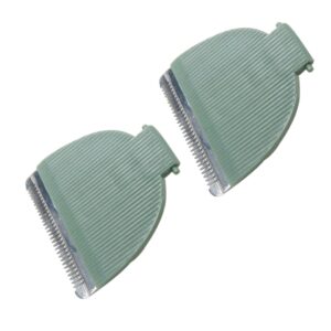 Green Replacement Blades Fit for all Meridian&MANSPOT Shaver Grooming Trimmer Hygienic Blade for Electric Body & Pubic Hair Trimmer, 2 Pack