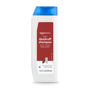 Amazon Basics 2-in-1 Dandruff Shampoo and Conditioner for Men, Smooth Spice Scent, 14.2 Fluid Ounces, 1-Pack (Previously Solimo)