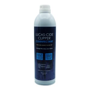 LUCAS-CIDE Clipper Cleaner Disinfectant and Lubricating Spray for Clippers and Blades 16 Fl Oz