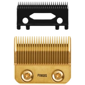 Manxrtod FX802G Replacement Blades Compatible with FX870/FXF880/FX810/FX825/FX673N Clippers, DLC Replacement Taper Blades for BaByli*s* Clipper Blades, Gold