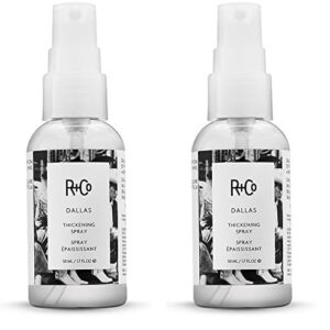 R+Co Dallas Thickening Spray Travel | Blow Out Spray For Volume + Body + Shine | Vegan + Cruelty-Free | 1.7 Oz (Pack of 2)