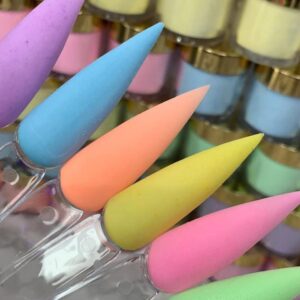 1Oz(28G) 2-in-1 Acrylic Powder Matte Neon Colorful Nail Art Powder Acrylic for Nail Extend/Dip/Carve Manicure Powder