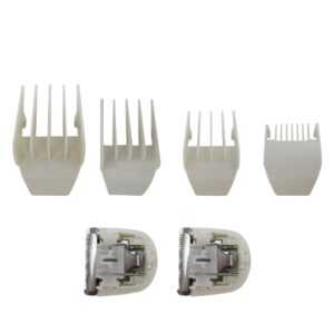 XSPANDER Hair Clipper Trimmer Blades w/Comb Guides Replacement # 2068-1001 Compatible for Wahl Peanut 8685, 8655, 8663, 8685-1701,White,Professional Accessories