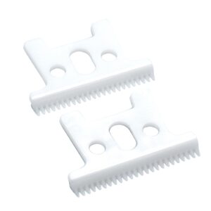 Professional Replacement Blades #32105 for Pro Li Trimmer D7#32655 D8#32400, Carbon Steel Fixed Blade with Ceramic Moving Blade, Compatible with Andis SlimLine Pro Li Hair Trimmer (White)