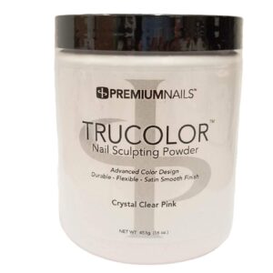 Premium Nails – Solar Acrylic Nails Powder 16oz/453g – Crystal Clear Pink