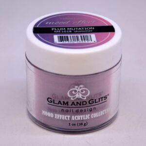 NEW! Glam and Glits Mood Effects Nail Powder> Plum Mutation (Shimmer)> 1 oz. by Glam & Glits
