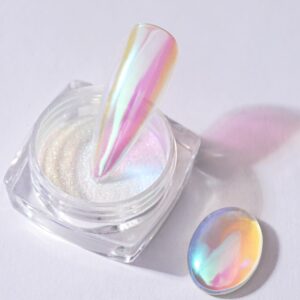 Pretty Diva 0.3g Mermaid Unicorn Chrome Nail Powder> Aurora Iridescent Chrome Powders for Nails> Mermaid Powder for Nails Chrome Mica Powder Manicure Pigment