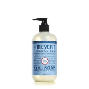 MRS. MEYER’S CLEAN DAY Hand Soap, Made with Essential Oils, Biodegradable Formula, Rain Water, 12.5 fl. oz