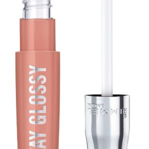 Rimmel Stay Glossy Lip Gloss – Non-Sticky and Lightweight Formula for Lip Color and Shine – 020 Sunday Brunch, .18oz