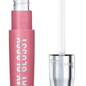 Rimmel Stay Glossy Lip Gloss – Non-Sticky and Lightweight Formula for Lip Color and Shine – 140 Flower Power, .18oz