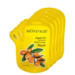 5 Pair of Argan Oil Hand Mask> Hydrating Hands Mask> Deep Conditioning Mask> Intense Repair for Those with Dry> Callus> Chap>Darkness and Pigmentation> Best Hydration Hand Treatment Masque- Men Women