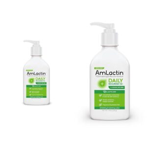 AmLactin Daily Moisturizing Lotion Bundle – 14.1 oz 12% Lactic Acid Lotion and 7.9 oz 12% Lactic Acid Lotion