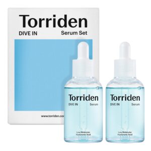 Torriden DIVE IN Hyaluronic Acid Serum 50ml(1.69 fl.oz.) * 2 (Pack of 2) | Deep Hydration to Get Glow Skin | Hyaluronic Acid, Panthenol, Allantoin | Korean Facial Serum