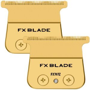 2 Pack Gold FX Replacement Trimmer Blade for FX787 & FX726 Trimmer, FX707Z DLC Replacement Blades Compatible with Trimmer Blades, Gold
