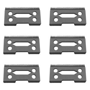 Jkjhbhged 6 Pcs Ceramic Blade Ceramic Replacement Cutter,28 Teeth Ceramic Clipper Blade Replacement Cutter 2-Hole Clipper,Black