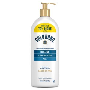 Gold Bond Healing Hydrating Lotion with Aloe Moisturizes, Heals & Smooths Dry Skin, Delivers Immediate 24-Hour Hydration, Value Size, 24 oz.