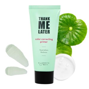 Elizabeth Mott Thank Me Later Color Correcting Face Primer – Niacinamide and Cica Soothes and Neutralizes Uneven Skin Tone and Facial Redness – Grips Makeup for Long-Lasting Wear – Cruelty-Free, 30g