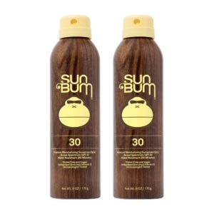 Sun Bum Original SPF 30 Sunscreen Body Spray | Broad Spectrum Moisturizing Sunblock with Vitamin E | Hawaii 104 Act Compliant (Octinoxate & Oxybenzone Free) | 2 Pack, 6 oz