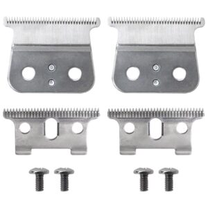 2 Pack Replacement T Outline-r Blades with Screws for Andis t-Outline-r G/GO/GTO/GTX and for Headliner LS2 / LS3