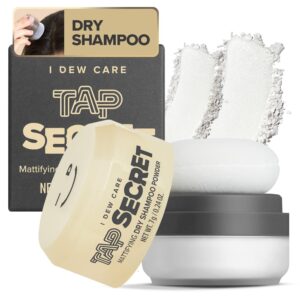 I DEW CARE Biotin Clarifying Dry Shampoo – Tap Secret Original | Strengthening & Volumizing, Powder Type, Refillable, Travel size, Non-aerosol, Brunette, Korean Ginseng, Dry Shampoo for Women, 0.24 Oz
