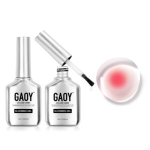 GAOY 2 Pcs Blooming Gel, 16ml Clear Blooming Gel Nail Polish, Spreading Effects Soak Off UV Gel for Nail Art DIY
