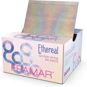 Framar Ethereal Hair Foils For Highlighting – Pop Up Hair Foil, Highlight Foils For Hair, Aluminum Foil Sheets, Salon Foils For Hair Stylist, Hair Dye Supplies, Non Slip 500 Pop Up Foil Sheets