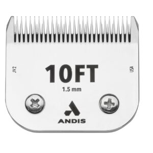 Andis CeramicEdge #10FT Blade 22T Upper / 26T Lower Detachable Clipper Blade – Carbonized Steel, Resists Heat & Rust with Long-Lasting Sharp Edges, 560192